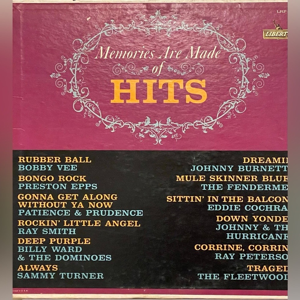 “Memories Are Made of Hits” compilation, vintage, vinyl LP